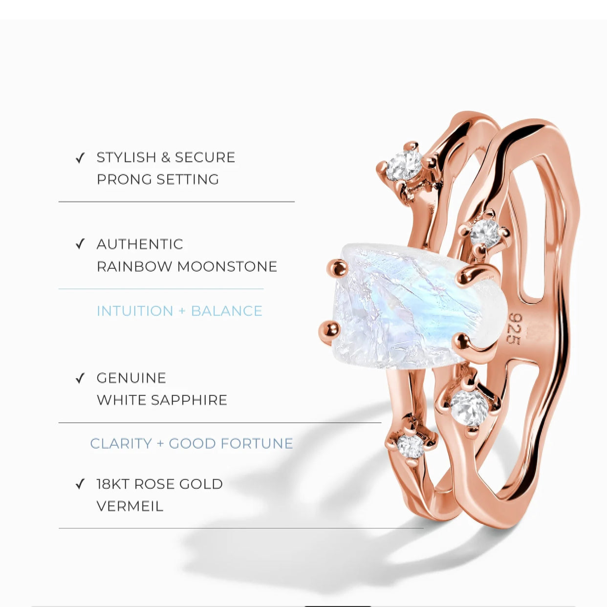 Raw Crystal Ring - Flow