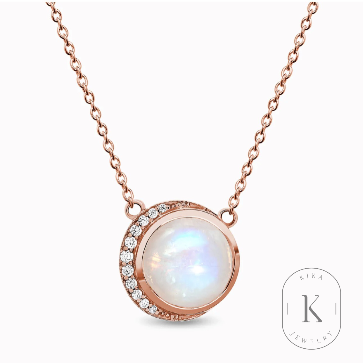 Zircon Necklace -Moonlight