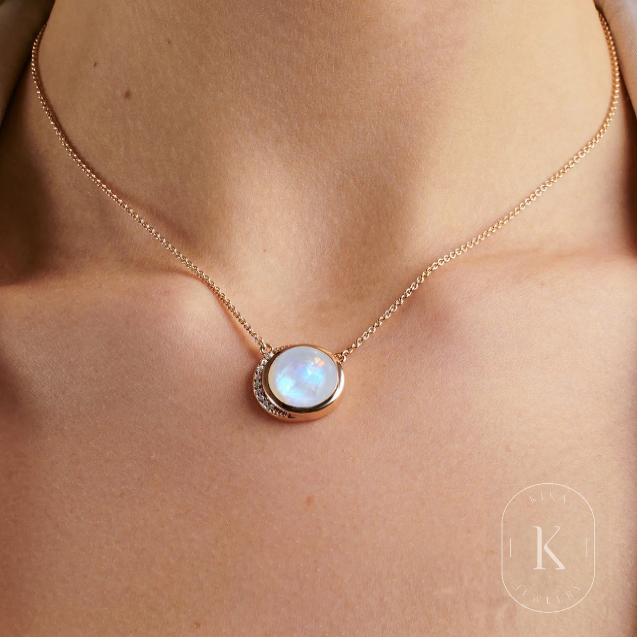 Zircon Necklace -Moonlight