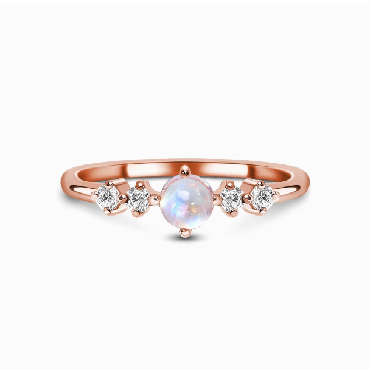 Lana -Moonstone & White Zircon