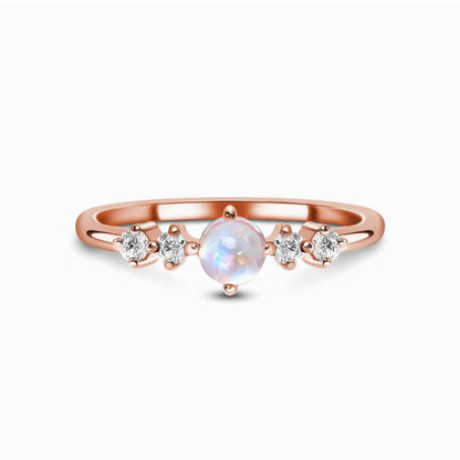 Lana -Moonstone & White Zircon