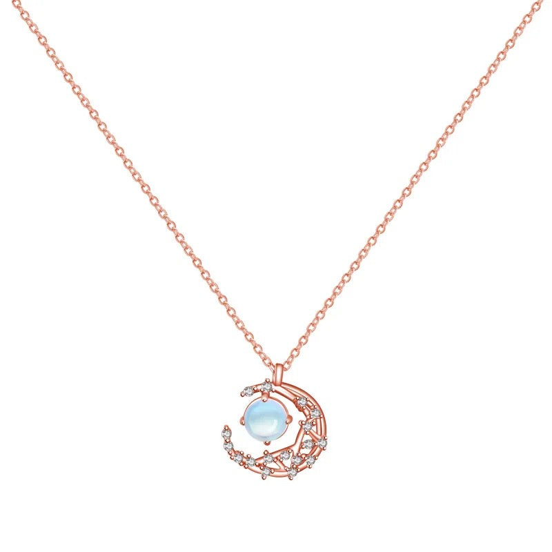 Synthetic Moonstone Necklace - Florencia